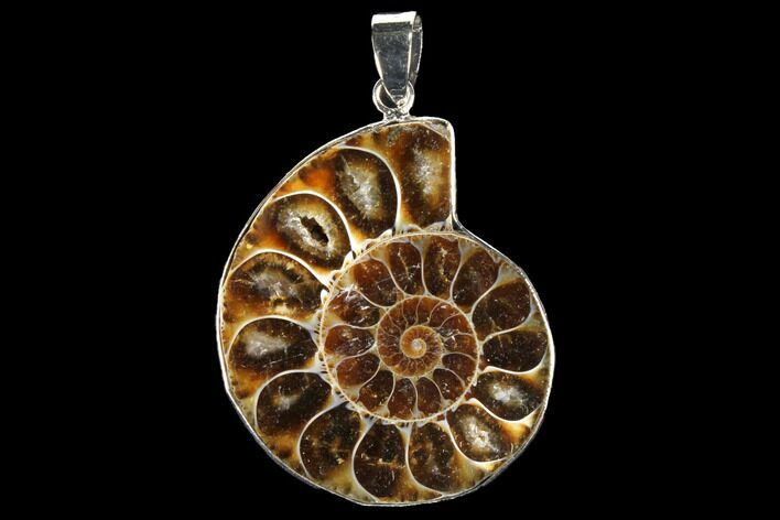 Fossil Ammonite Pendant - Million Years Old #112446